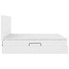vidaXL Krevet s od storage Čista bijela 180 x 200 cm Lažna koža