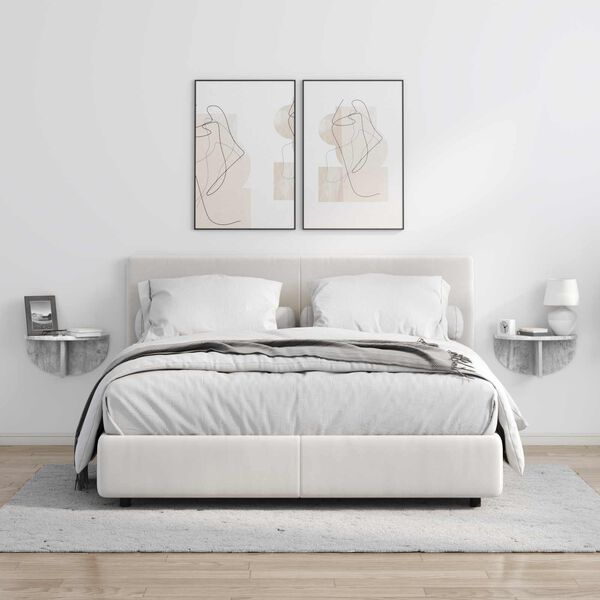 vidaXL Polica na zidu Betonski sivi 38 x 19 x 19 cm Konstruirano drvo