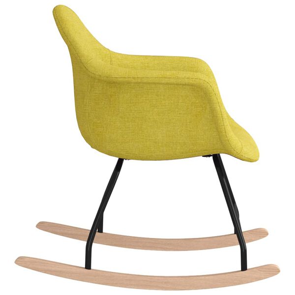 vidaXL Stolica za ljuljanje od tkanine zelena