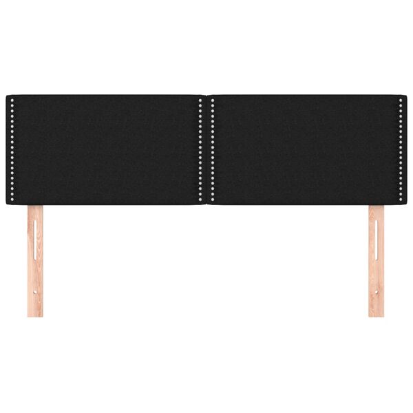 vidaXL Uzglavlja 2 kom crna 72 x 5 x 78/88 cm od tkanine