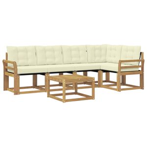 vidaXL Set vanjskih sofa 6 kom. Bijela i krem