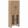 vidaXL Highboard 2 pcs Umjetnički hrast 69,5 x 34 x 180 cm