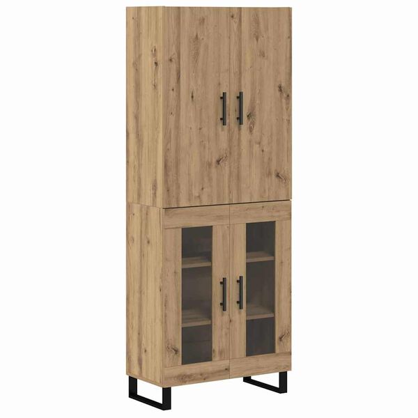 vidaXL Highboard 2 pcs Umjetnički hrast 69,5 x 34 x 180 cm