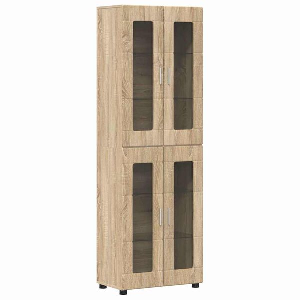 vidaXL Highboard s policom FLORIN Sonoma hrast 60 x 35 x 182 cm