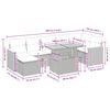 vidaXL 8-dijelni set vrtnih sofa od poliratana s jastucima sivi