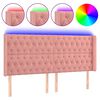 vidaXL LED uzglavlje ružičasto 203x16x118/128 cm bar&scaron;unasto