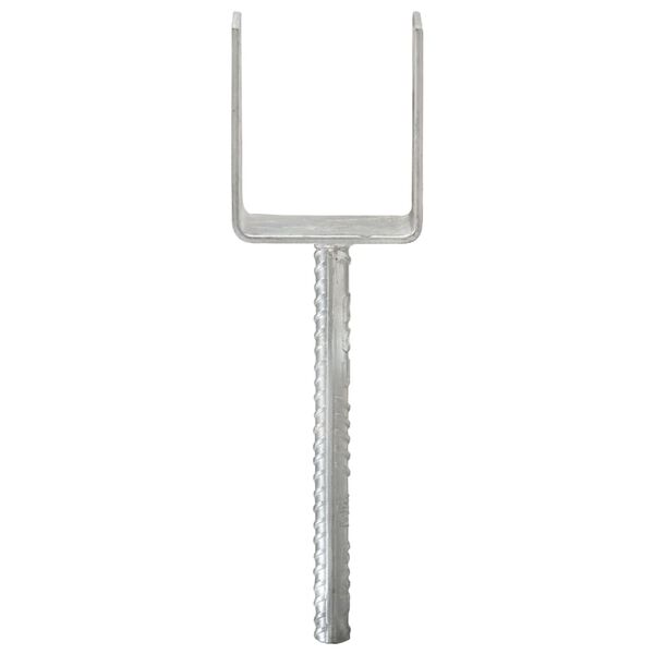 vidaXL Sidra za ogradu 6 kom srebrna 10 x 6 x 30 cm pocinčani čelik