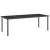 vidaXL Vrtni blagovaonski stol antracit 220x90x75 cm čelik i staklo