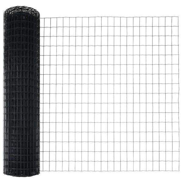 vidaXL Euro ograda Siva 1,2 x 10 m Željezo prekriveno PVC-om