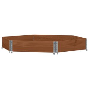 vidaXL Okvir za palete &scaron;esterokutni smeđi 160x160 cm masivna borovina