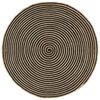 vidaXL Ručno rađeni tepih od jute sa spiralnim uzorkom crni 90 cm