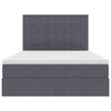 vidaXL Krevet s madracem i skladi&scaron;tem Tamno siva 140 x 200 cm Bar&scaron;un