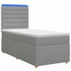 vidaXL Boxspring krevet s madracem Svjetlosiva 80 x 200 cm Tkanina