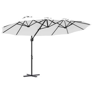vidaXL Suncobran Pijesak 372 x 198 x 243 cm Poliester i aluminij