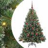 vidaXL Umjetno božićno drvce s stalakom Zelena 120 cm PE i PVC