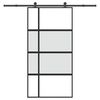 vidaXL Klizna vrata s priborom 102,5x205 cm kaljeno staklo i aluminij