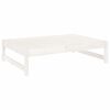 vidaXL Vrtni tabure bijeli 120 x 80 cm od masivne borovine
