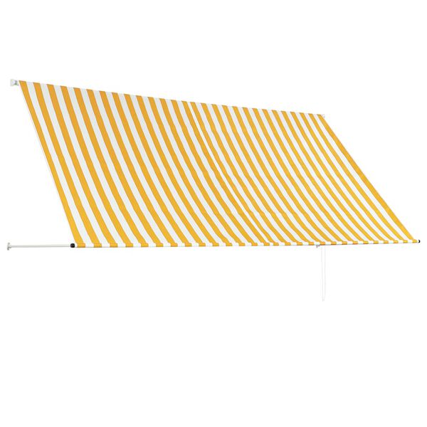 vidaXL Tenda na uvlačenje 300 x 150 cm žuto-bijela