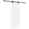 vidaXL Klizna vrata ORKDAL 83 x 211 cm Konstruirano drvo Bijela i crna