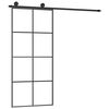 vidaXL Klizna vrata s priborom 90 x 205 cm od ESG stakla i aluminija