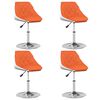 vidaXL Blagovaonske stolice od umjetne kože 4 kom narančasto-bijele
