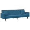 vidaXL 2-dijelni set sofa s jastucima plavi baršunasti