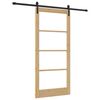 vidaXL Klizna vrata ORKDAL Prirodna i crna 93 x 202 cm