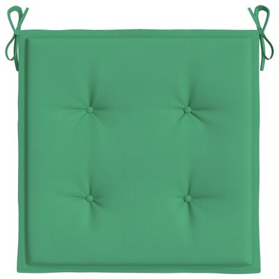 vidaXL Jastuci za vrtne stolice 2 kom zeleni 40 x 40 x 3 cm od tkanine