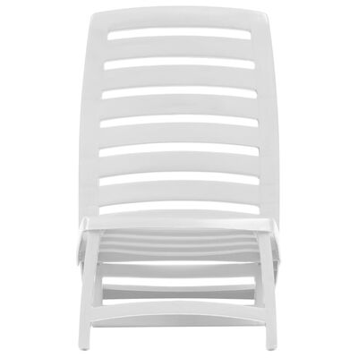 vidaXL Sklopive stolice za plažu 4 kom plastične bijele