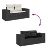 vidaXL 8-dijelni set vrtnih sofa od poliratana s jastucima crni