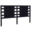 vidaXL Uzglavlje crno 141 x 4 x 100 cm od masivne borovine