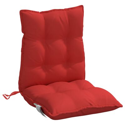 vidaXL Jastuci za stolice s niskim naslonom 2 kom crveni od tkanine