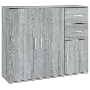 vidaXL Komoda boja sivog hrasta 91x29,5x75 cm od konstruiranog drva