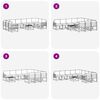 vidaXL Set vanjskih sofa s jastukom 11 pcs Prirodna i svijetlo siva