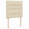 vidaXL Otomanski okvir kreveta s madraca krem 90x190cm od tkanine