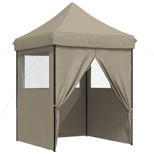 vidaXL &Scaron;ator za zabave 200 x 200 x 306 cm Sivosmeđa Oxford tkanina