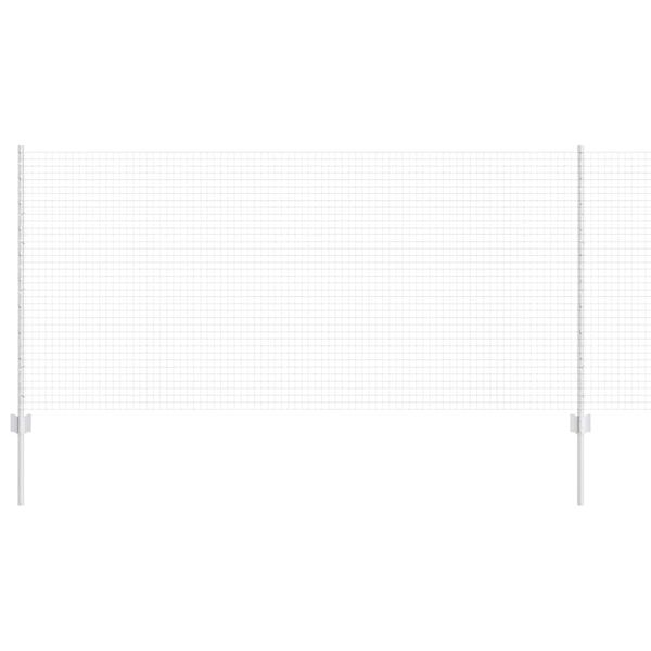 vidaXL Ograda i stup Srebrno 1 x 10 m Čelik