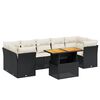 vidaXL 8-dijelni set vrtnih sofa od poliratana s jastucima crni