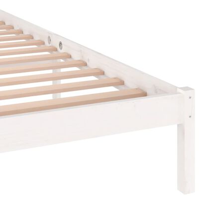vidaXL Okvir za krevet od masivne borovine 140 x 200 cm bijeli
