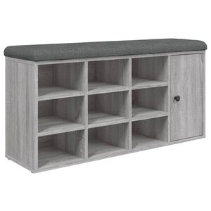 vidaXL Klupa za cipele siva boja hrasta 102x32x50 cm konstruirano drvo
