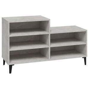vidaXL Ormarić za cipele boja betona 102x36x60 cm konstruirano drvo