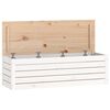 vidaXL Kutija za pohranu bijela 109 x 36,5 x 33 cm od masivne borovine