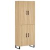 vidaXL Visoka komoda hrasta sonome 69,5x34x180cm od konstruiranog drva