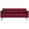 vidaXL 2-dijelni set sofa od tkanine crvena boja vina