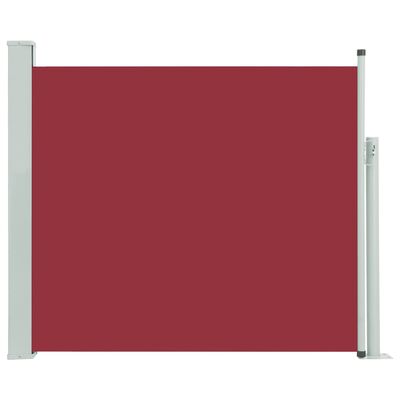 vidaXL Uvlačiva bočna tenda za terasu 100 x 300 cm crvena