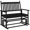 vidaXL Klupa za ljuljanje crna 118 x 70 x 104,5 cm masivno drvo topola