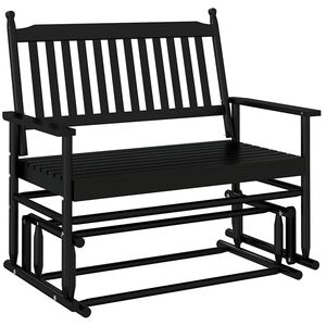 vidaXL Klupa za ljuljanje crna 118 x 70 x 104,5 cm masivno drvo topola