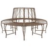 vidaXL Klupa pod drvetom 8-Broj sjedala &Oslash; 160 x 89 cm Čelik