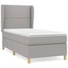 vidaXL Box spring krevet s madracem svjetlosivi 90x190 cm od tkanine