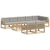 vidaXL Set vanjskih sofa 9 pcs Bijela i svjetlosiva 79 x 79 x 37 cm